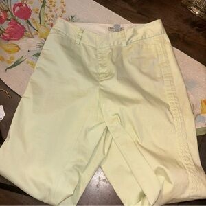 Banana Republic Cream Chinos Flat Front Cotton Blend